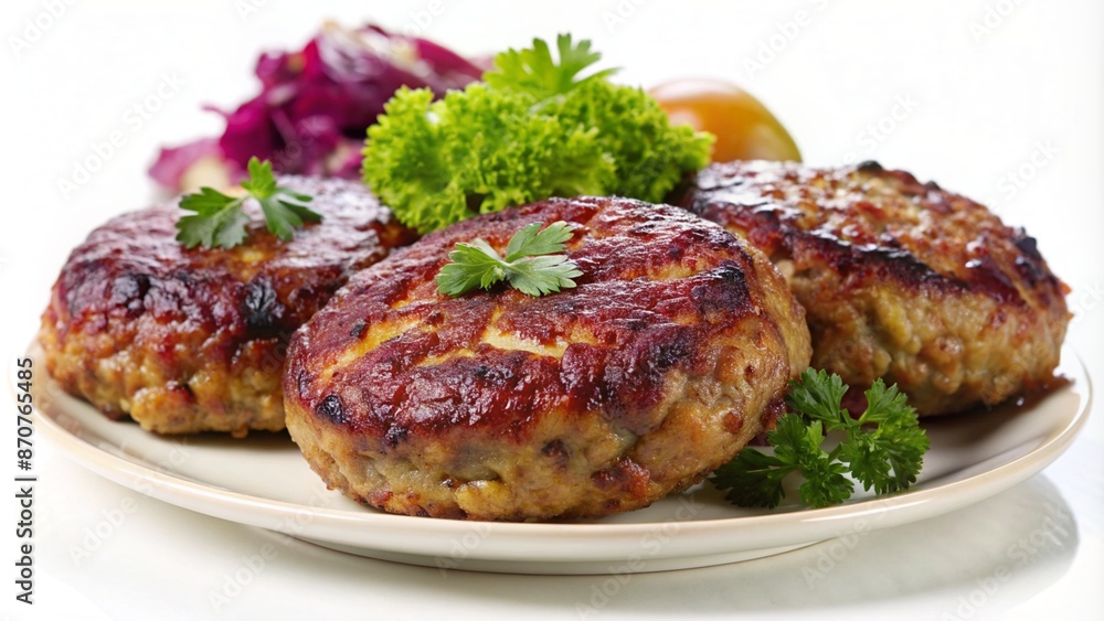 Frikadeller on white background Frikadeller on white background