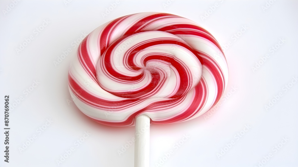 lollipop isolated on white background, copy space.