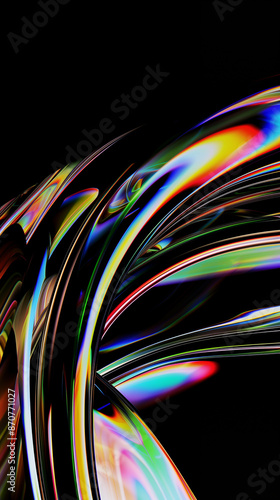 Dynamic fluid color gradient background. Mobile phone abstract digital design wallpaper.