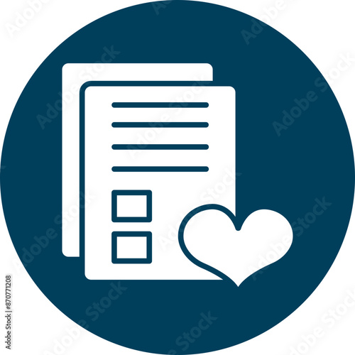 Wishlist  Glyph Circle Icon