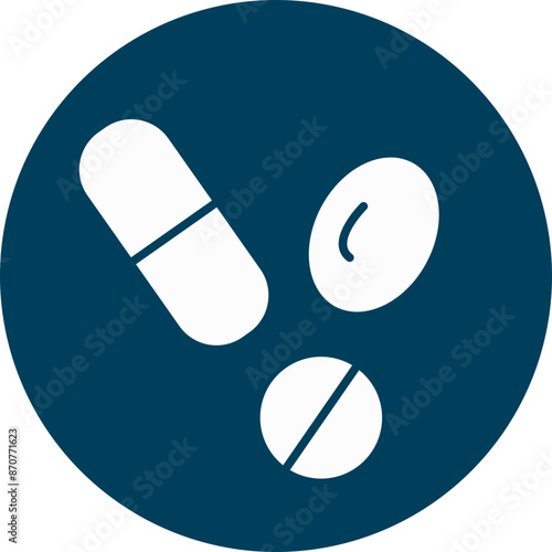 Capsules  Glyph Circle Icon