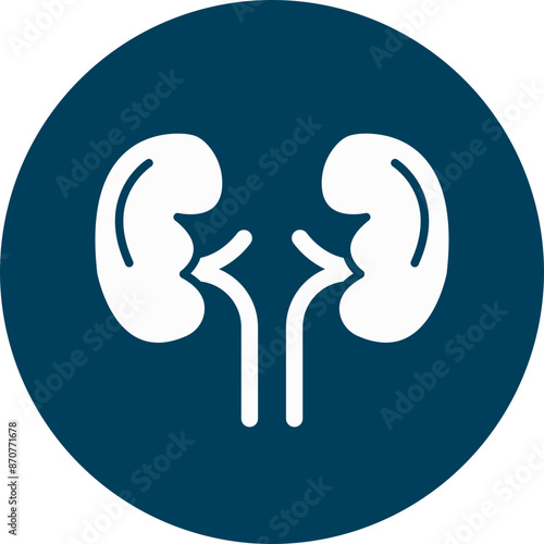 Kidneys  Glyph Circle Icon