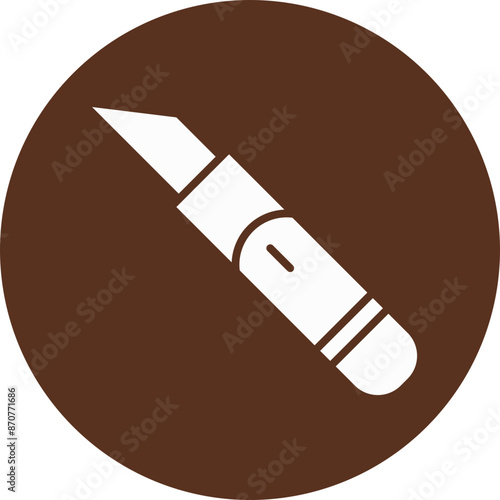 Scalpel  Glyph Circle Icon
