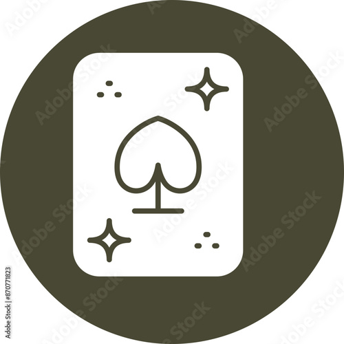 Magic Card  Glyph Circle Icon