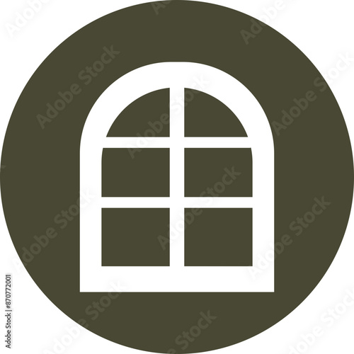 Window  Glyph Circle Icon