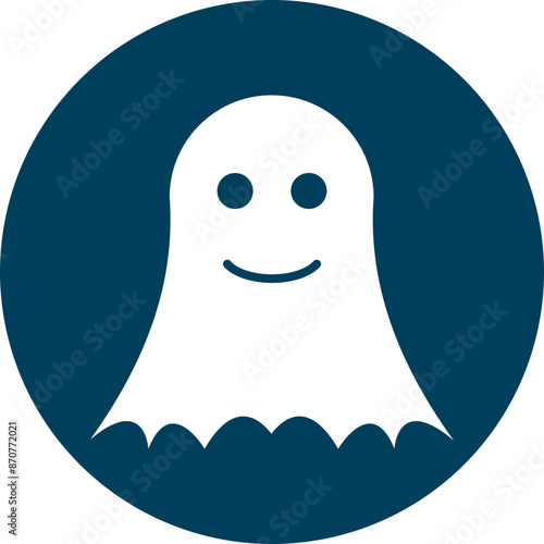 Ghost  Glyph Circle Icon