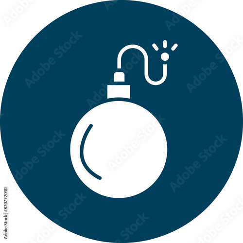 Bomb  Glyph Circle Icon