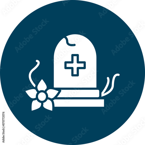 Grave  Glyph Circle Icon