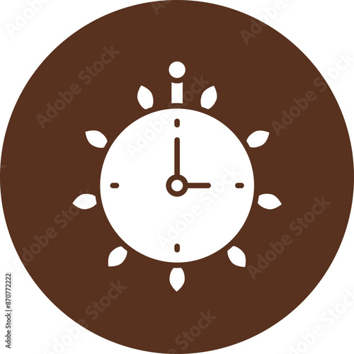 Clock  Glyph Circle Icon