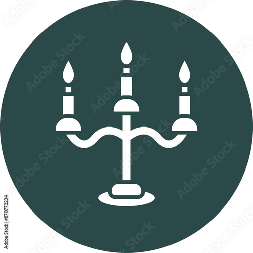 Candle Holder  Glyph Circle Icon
