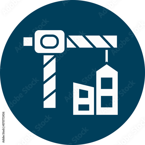 Construction  Glyph Circle Icon