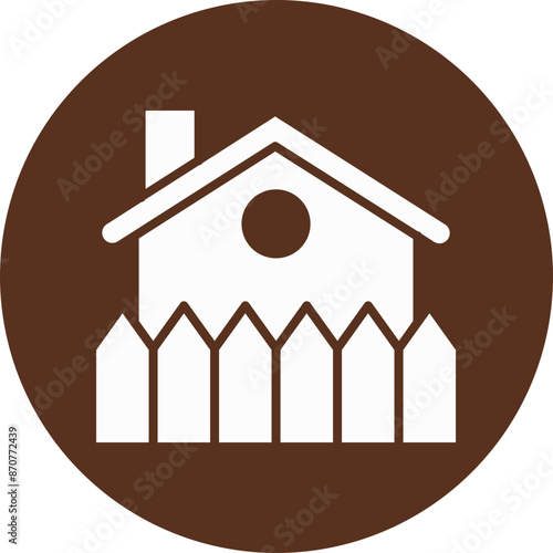 Fence  Glyph Circle Icon
