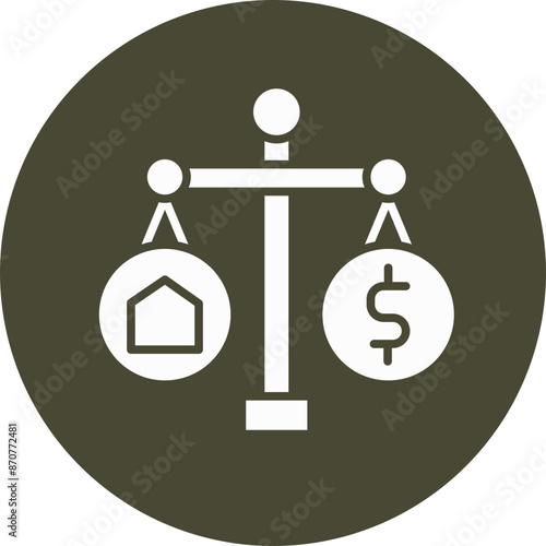 Scale  Glyph Circle Icon