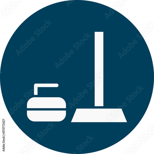 Curling  Glyph Circle Icon