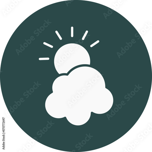 Hot spring  Glyph Circle Icon
