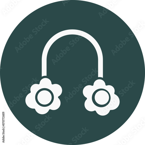 Earmuff  Glyph Circle Icon