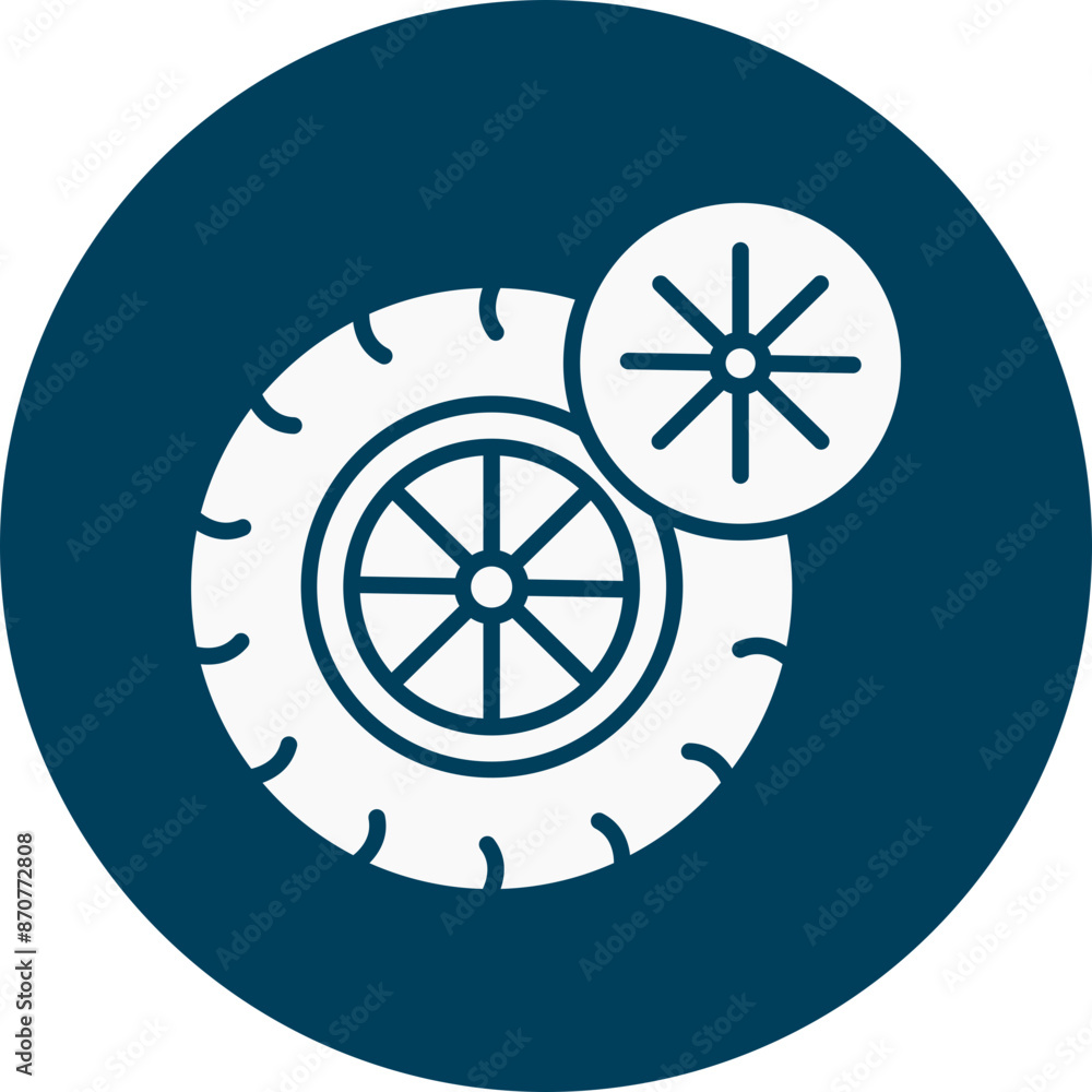 Snow vehicle Glyph Circle Icon Snow vehicle Glyph Circle Icon