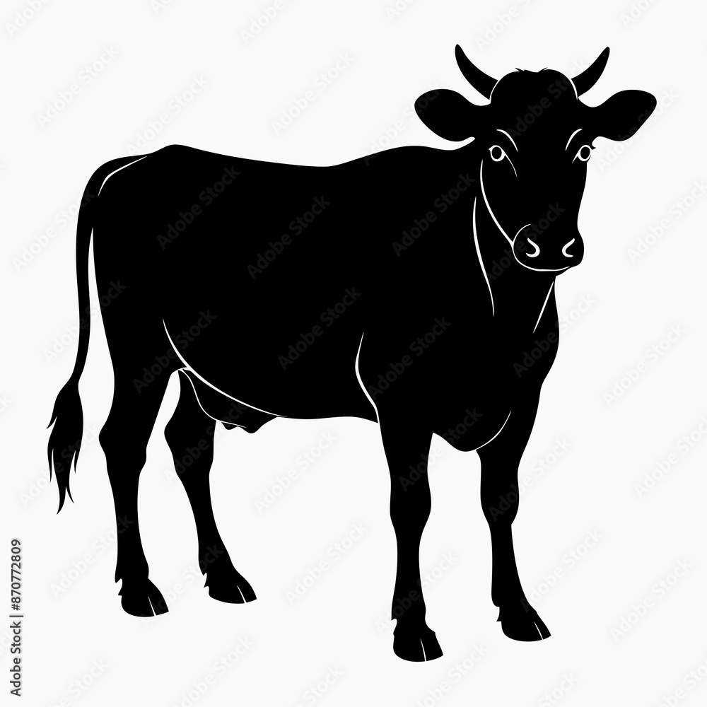 silhouette of a cow vector silhouette of a cow vector