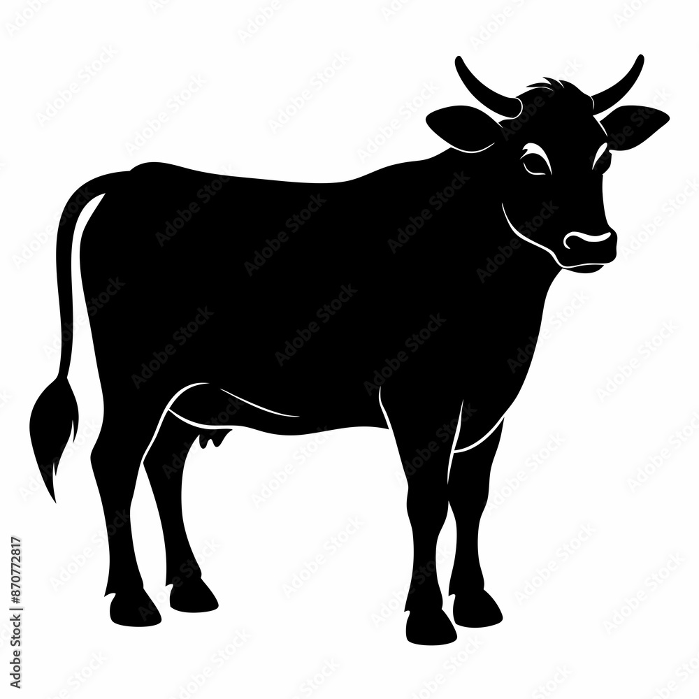 silhouette of a cow vector silhouette of a cow vector