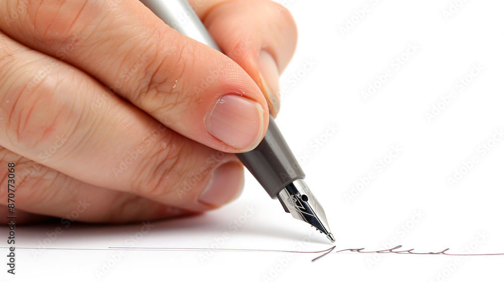 Close-up of a hand holding a pen and writing on paper. Perfect for themes of business, education, and creativity. Close-up of a hand holding a pen and writing on paper. Perfect for themes of business, education, and creativity.