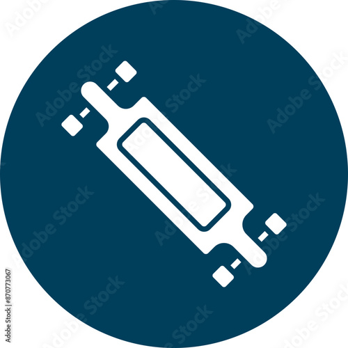 Longboard  Glyph Circle Icon