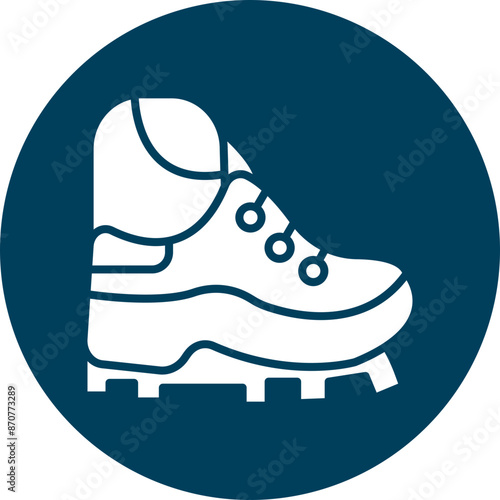 Hiker  Glyph Circle Icon