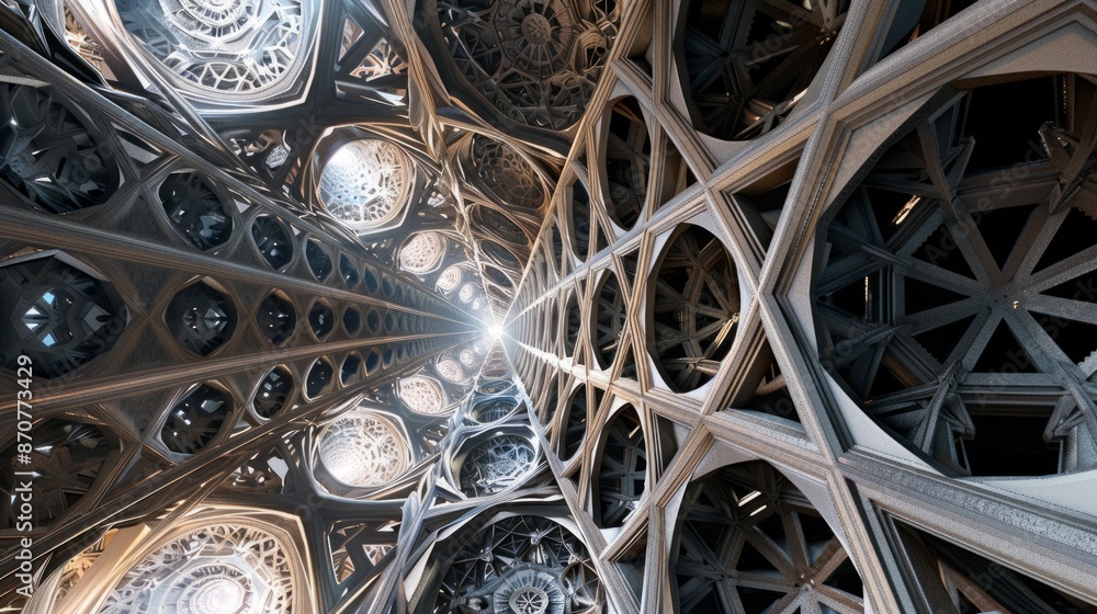 A captivating image depicting an intricate collection of interconnected pentagonal shapes arranged in a visually stunning, repeating pattern. A captivating image depicting an intricate collection of interconnected pentagonal shapes arranged in a visually stunning, repeating pattern.