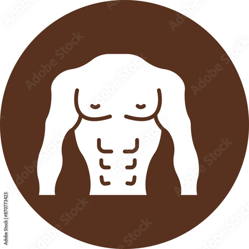 Body Builder  Glyph Circle Icon