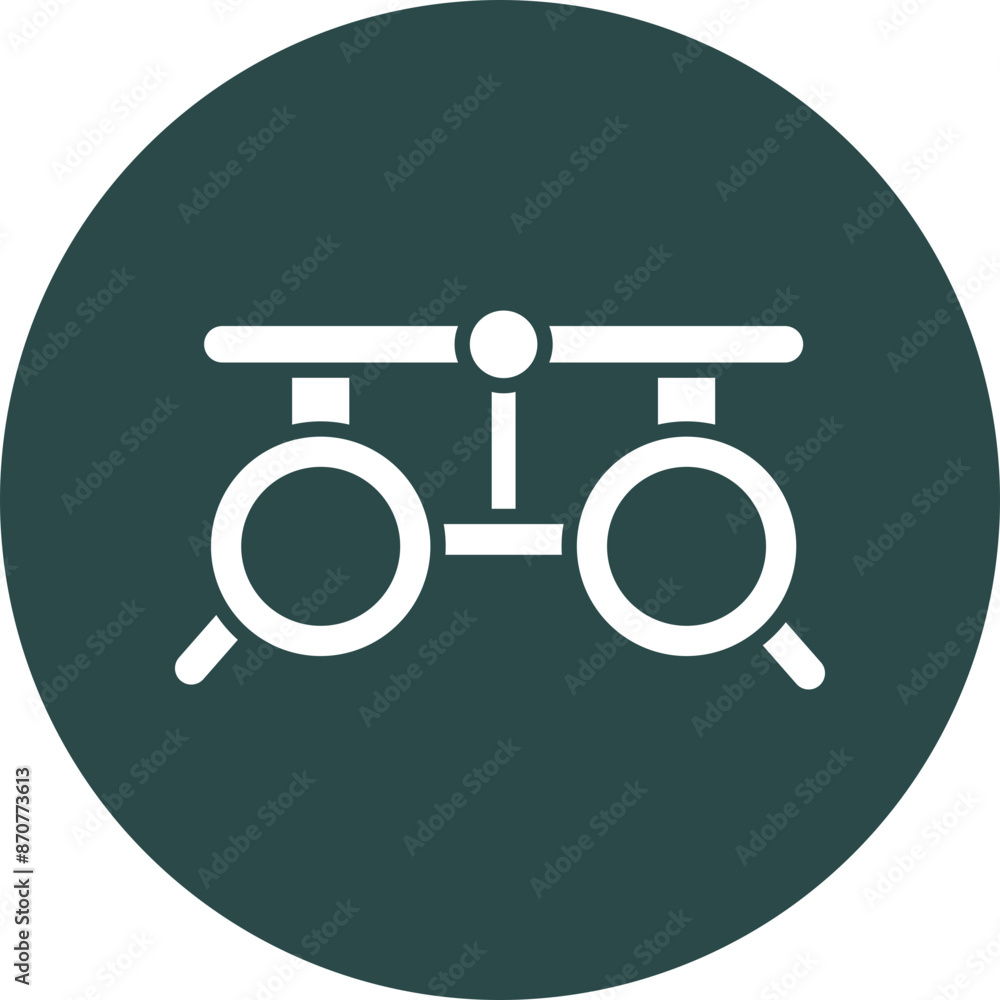 Eye Exam Glyph Circle Icon Eye Exam Glyph Circle Icon