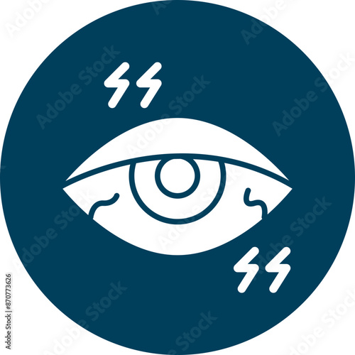 Painful Eye  Glyph Circle Icon