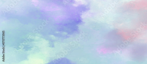 abstract watercolor cloudy and sky flurry rainbow background. wall grunge summer colorful cloud.