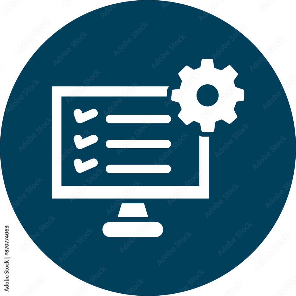Online Learning Glyph Circle Icon Online Learning Glyph Circle Icon