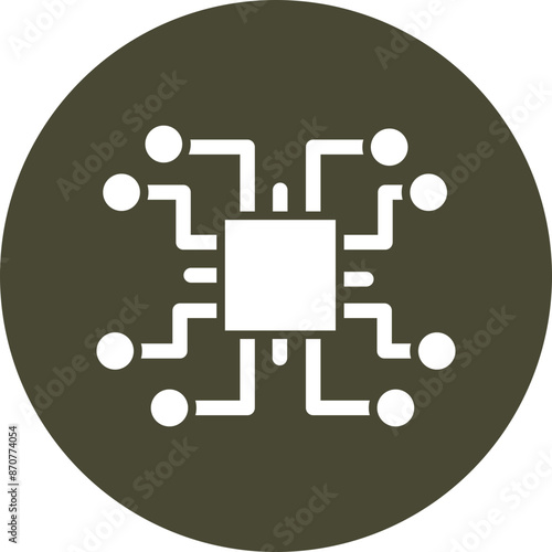 Embedded  Glyph Circle Icon