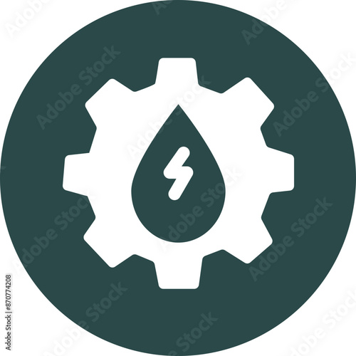 Hydro Power  Glyph Circle Icon