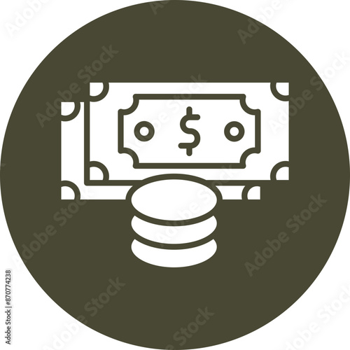 Income  Glyph Circle Icon