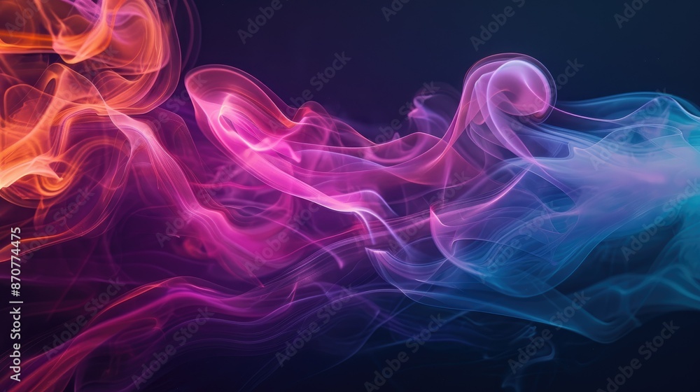 Abstract color smoke patterns, blending shades to create a visual masterpiece Abstract color smoke patterns, blending shades to create a visual masterpiece