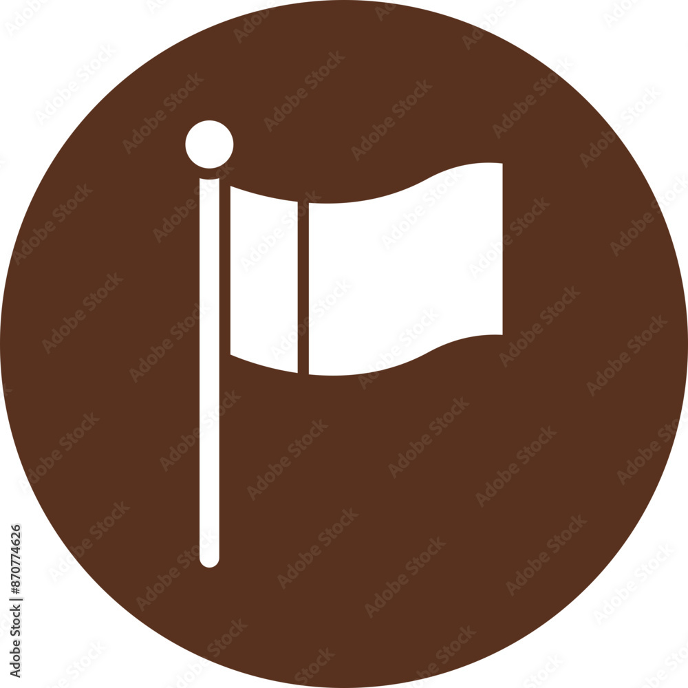 Flag Glyph Circle Icon Flag Glyph Circle Icon