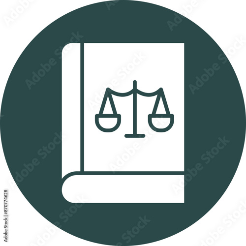 Book  Glyph Circle Icon