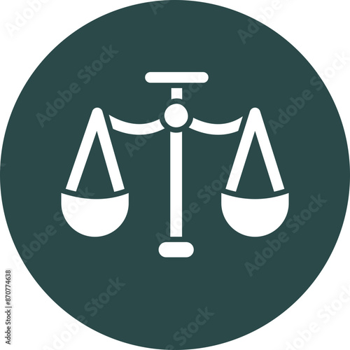Law  Glyph Circle Icon