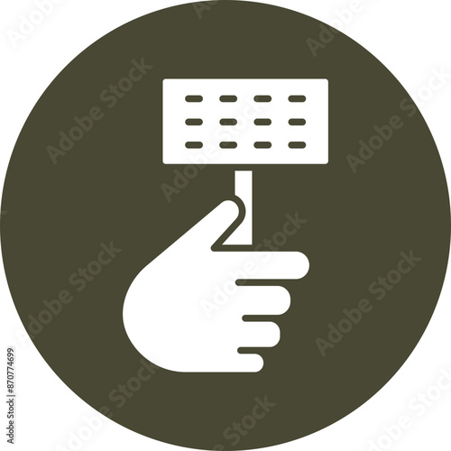 Supporter  Glyph Circle Icon