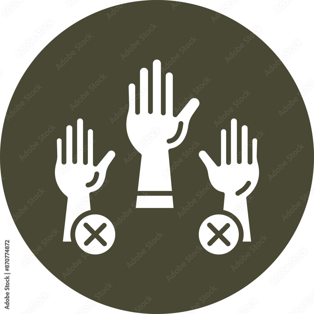 Fototapeta premium Absenteeism Glyph Circle Icon