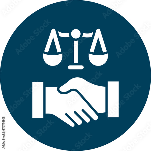 Agreement  Glyph Circle Icon