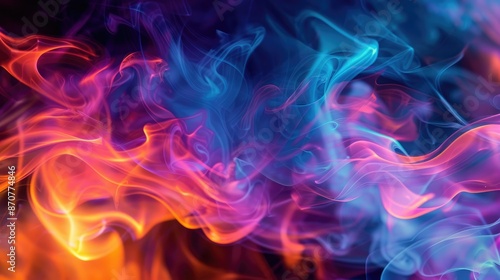 Burning fire flame with intense heat and vibrant colors, creating a striking image