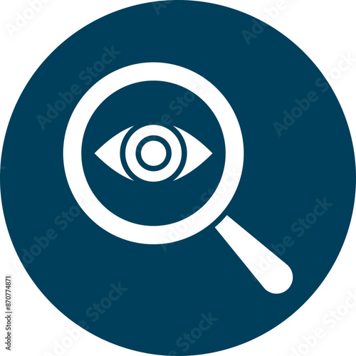 Observe  Glyph Circle Icon