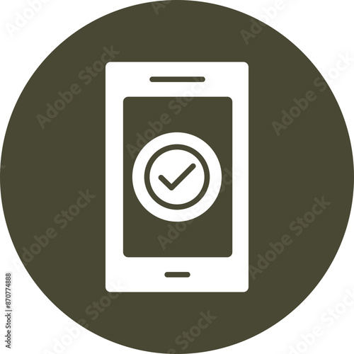 Mobile Sign  Glyph Circle Icon © Haris