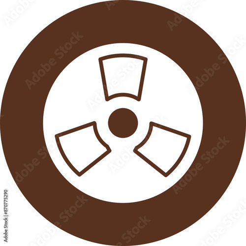 Radiation  Glyph Circle Icon