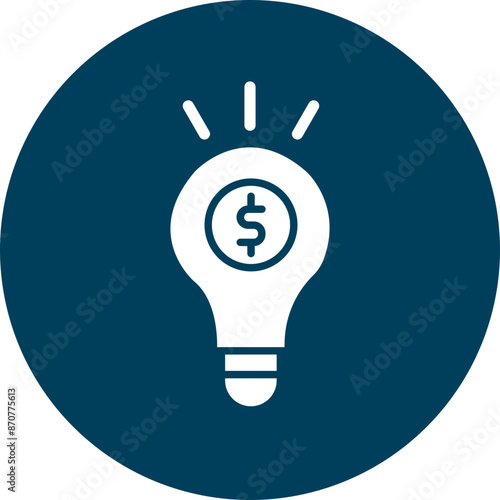 Idea  Glyph Circle Icon