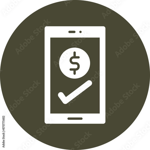 Receive Payment  Glyph Circle Icon