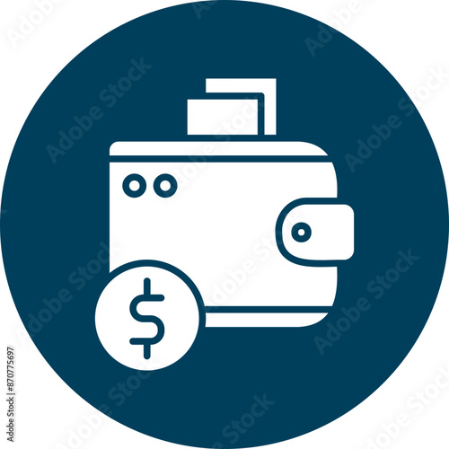 Wallet  Glyph Circle Icon