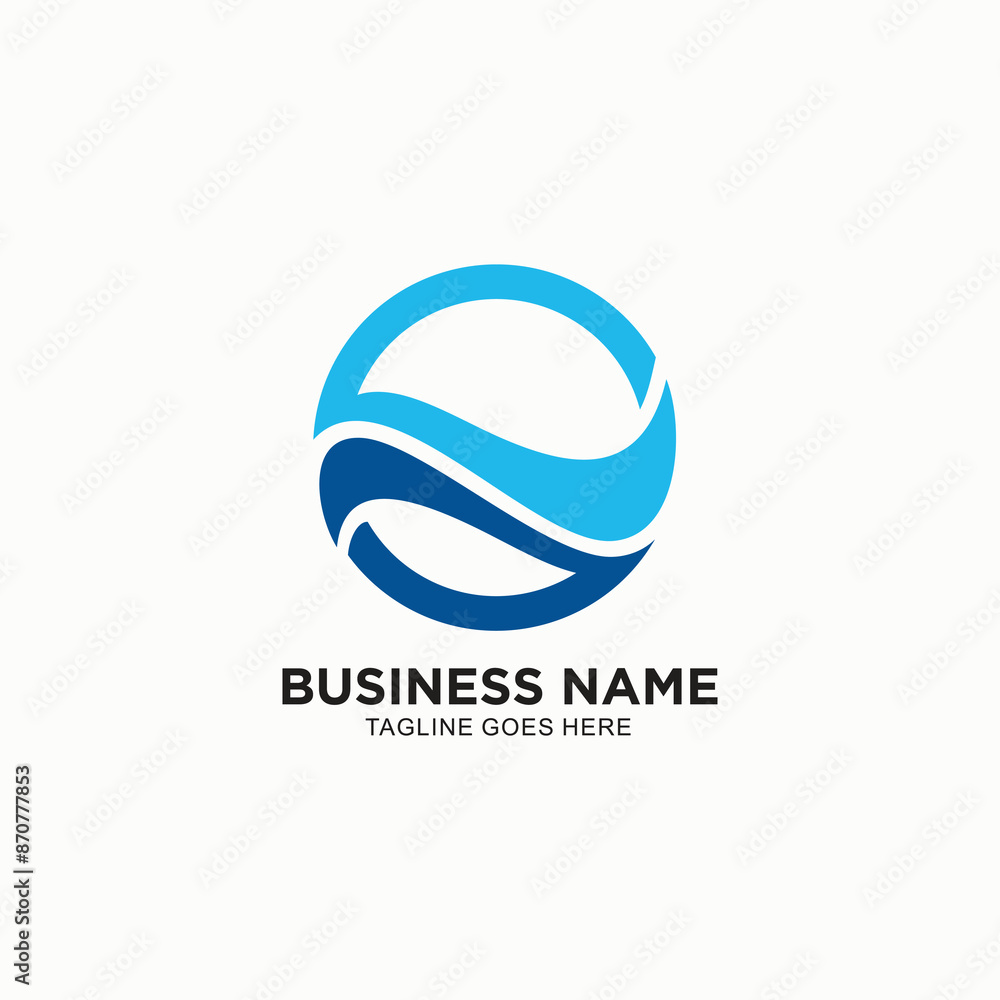 Abstract logo design in circle  for business company